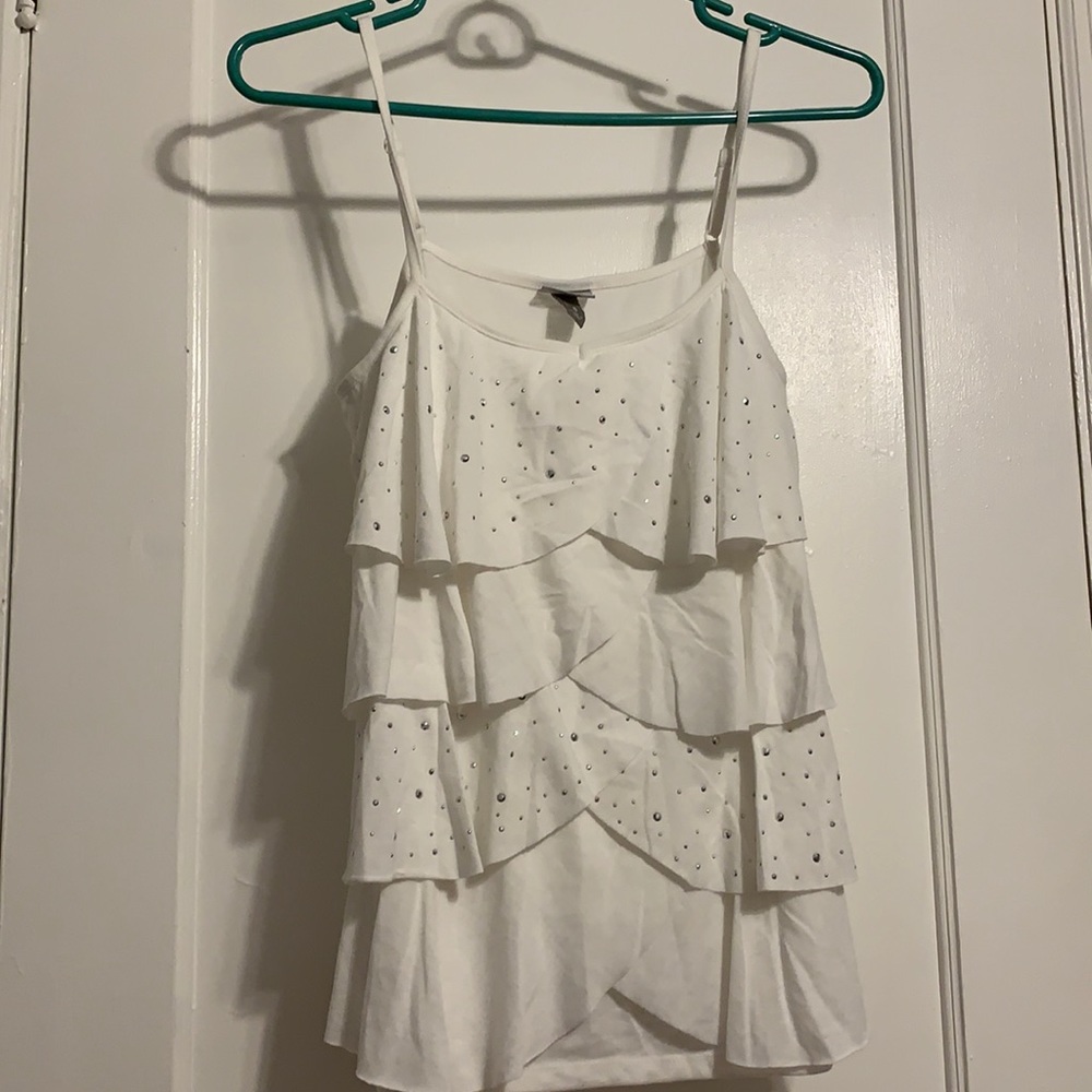Size Small Vanity ruffle tank.